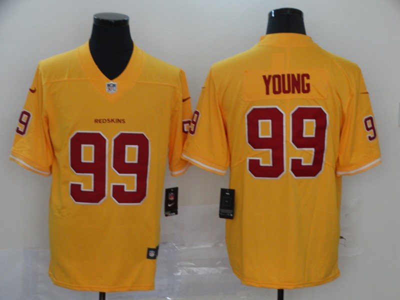 Men Washington Redskins #99 Young Yellow Nike Vapor Untouchable Stitched Limited NFL new Jerseys->youth nfl jersey->Youth Jersey
